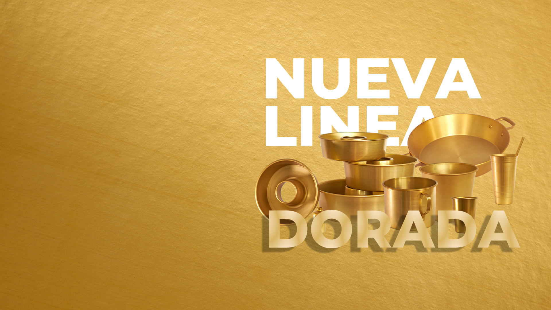Linea Dorada de utensilios de aluminio Alumixe